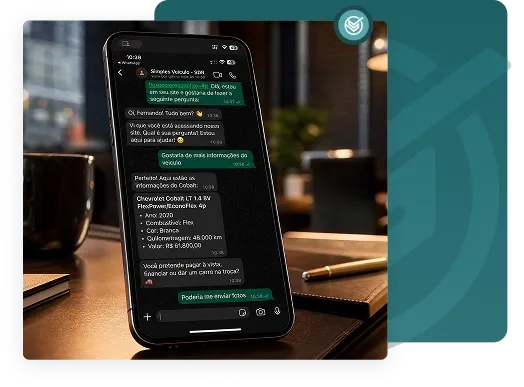Simples SDR conversando com um cliente pelo WhatsApp